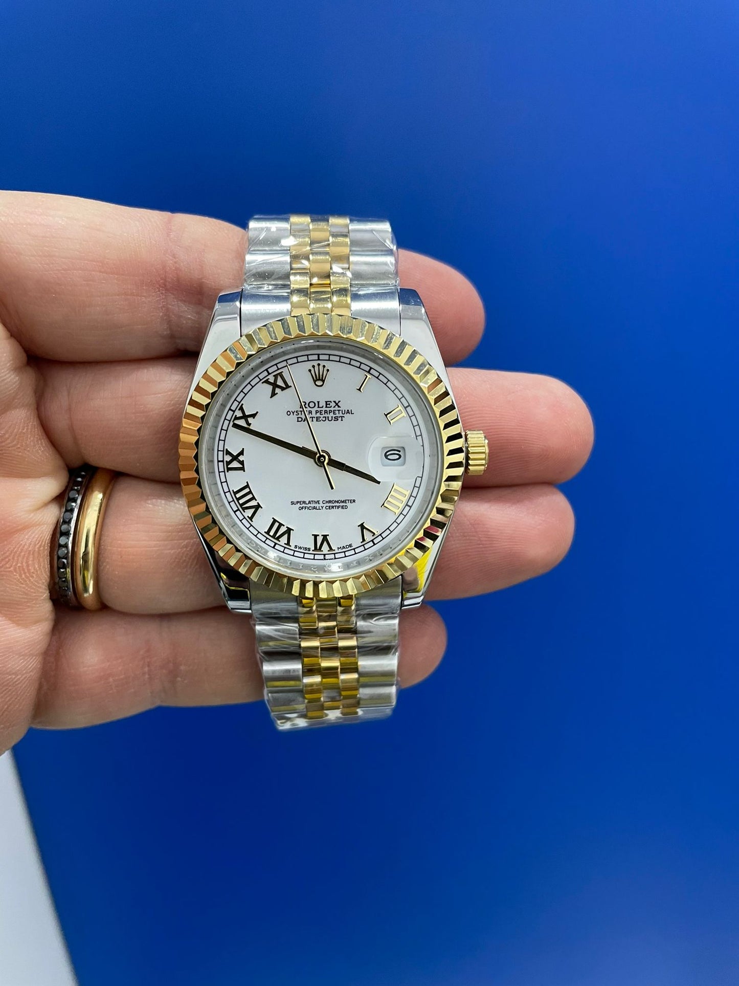 Datejust Acciaio e oro Bianco Romani