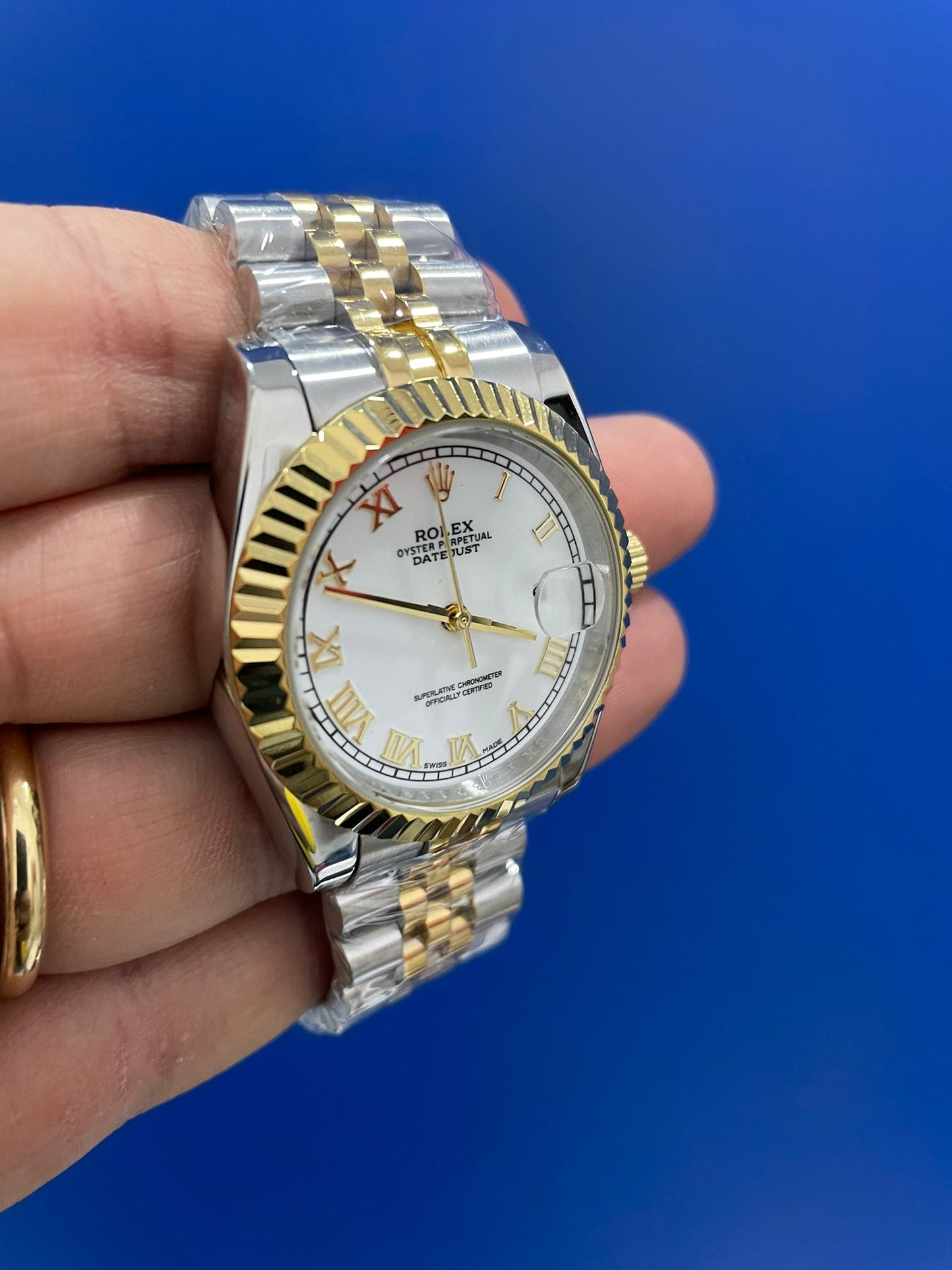 Datejust Acciaio e oro Bianco Romani