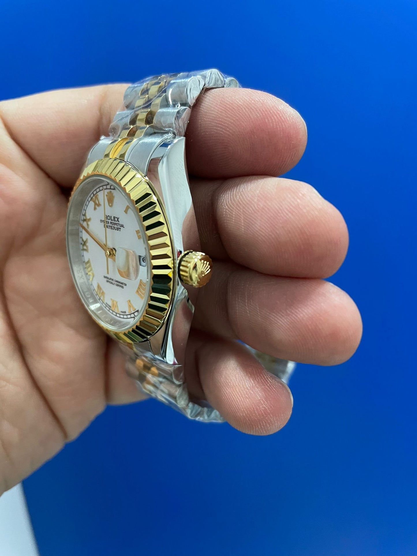 Datejust Acciaio e oro Bianco Romani