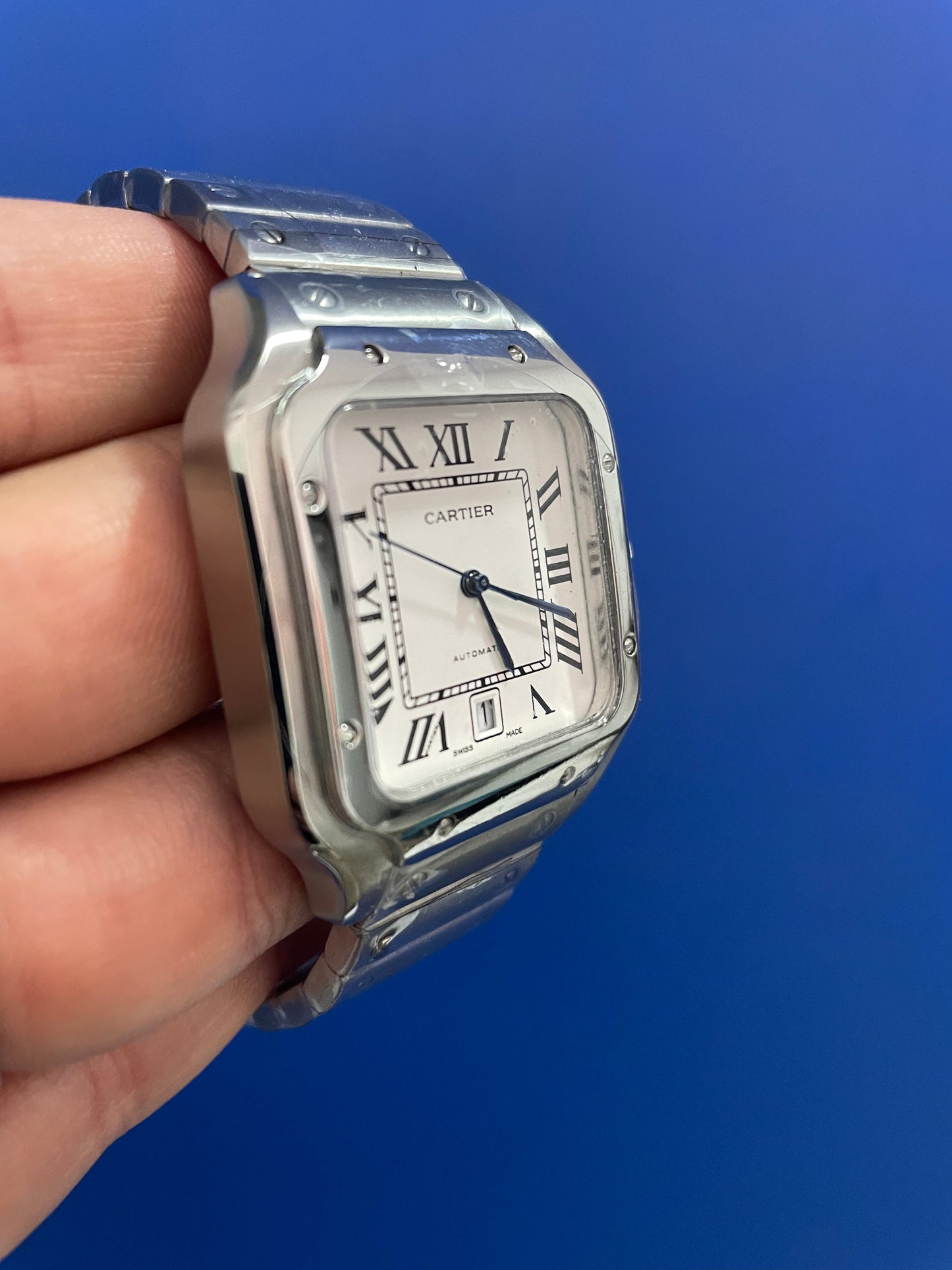 Cartier Santos Acciaio Bianco