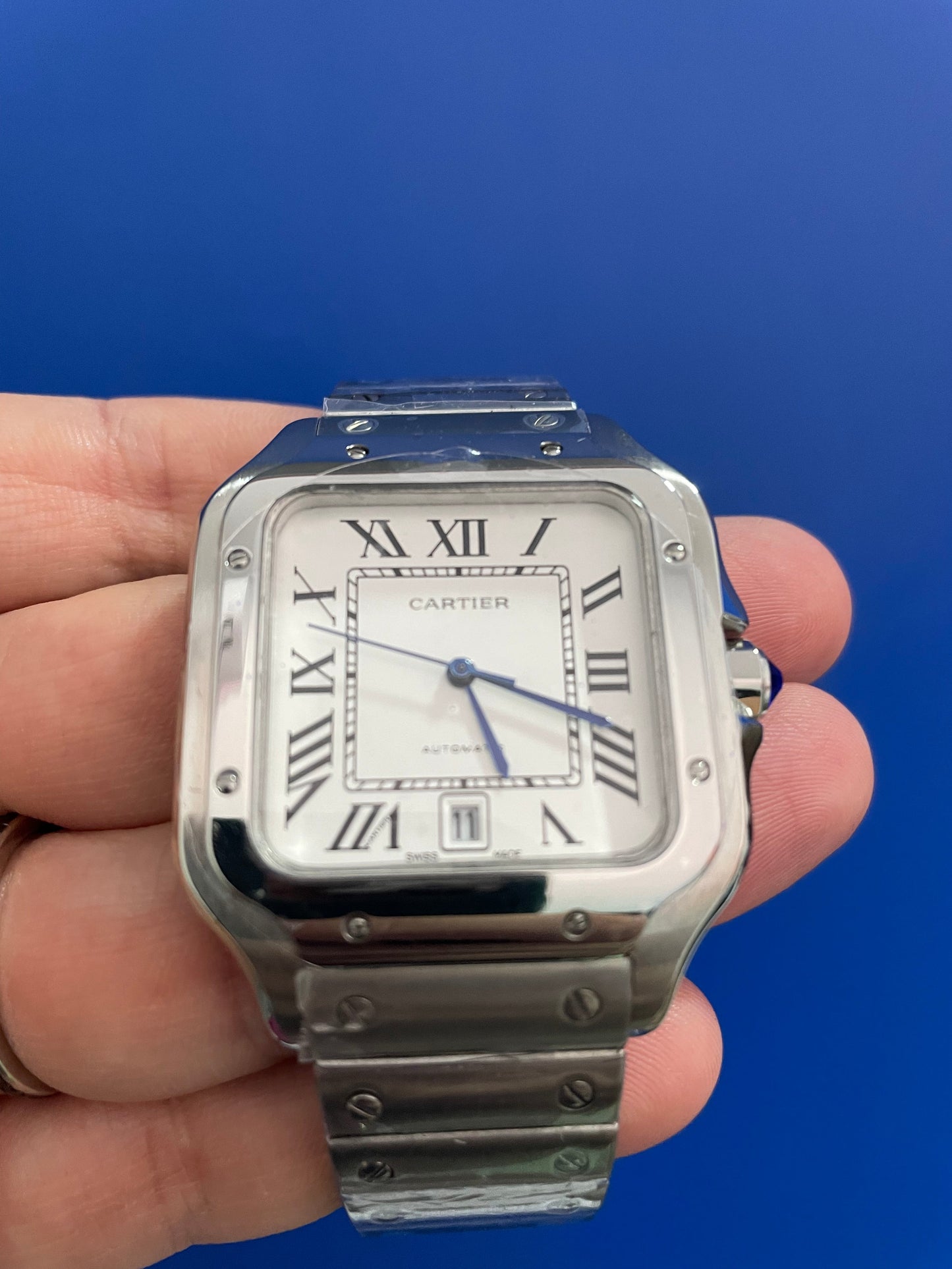 Cartier Santos Acciaio Bianco