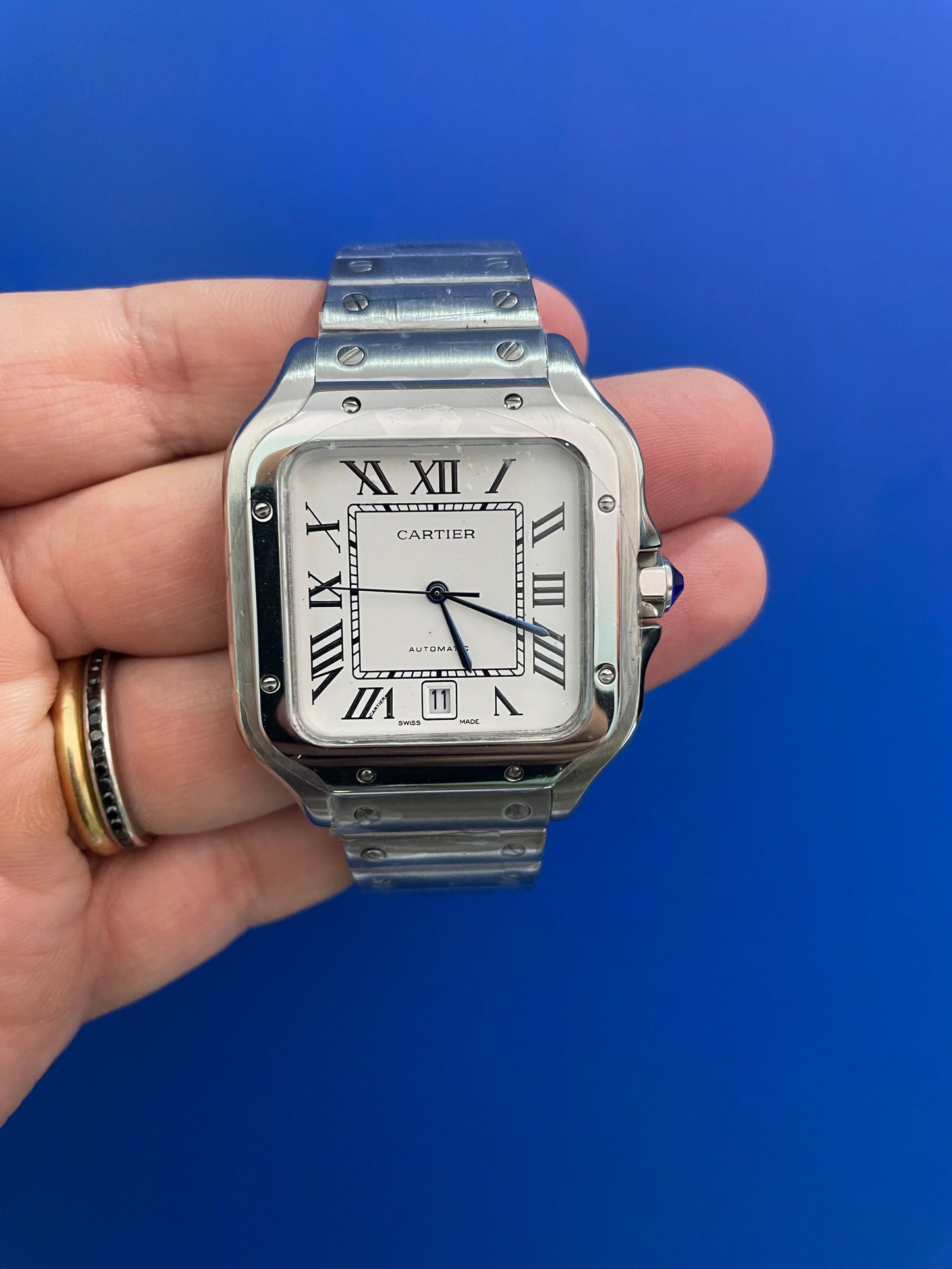 Cartier Santos Acciaio Bianco