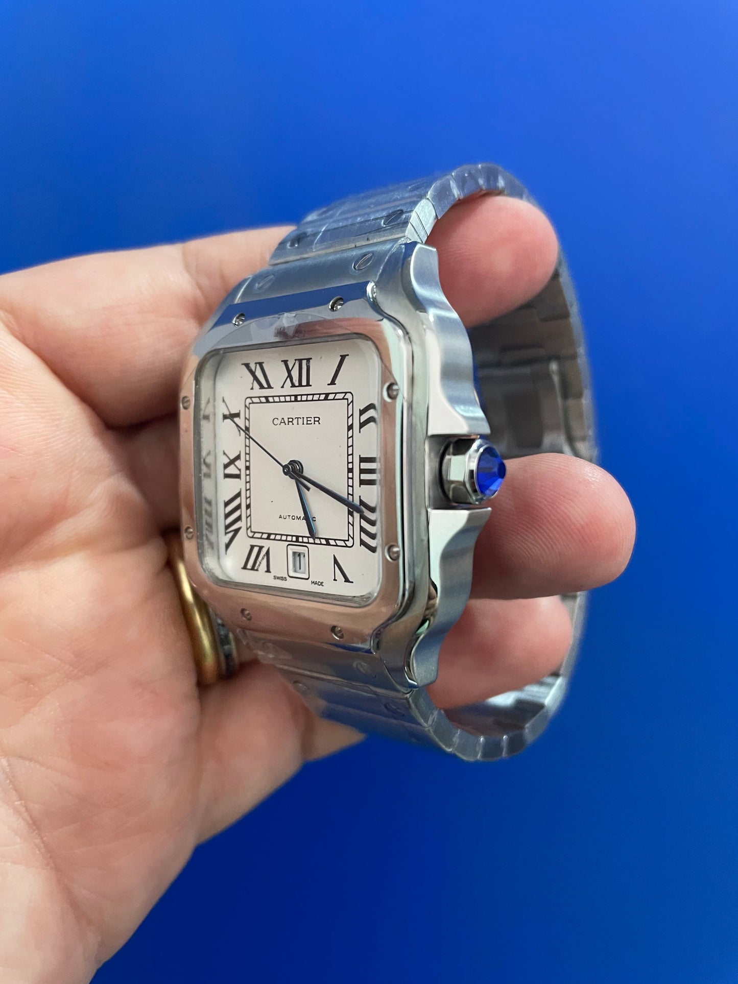 Cartier Santos Acciaio Bianco